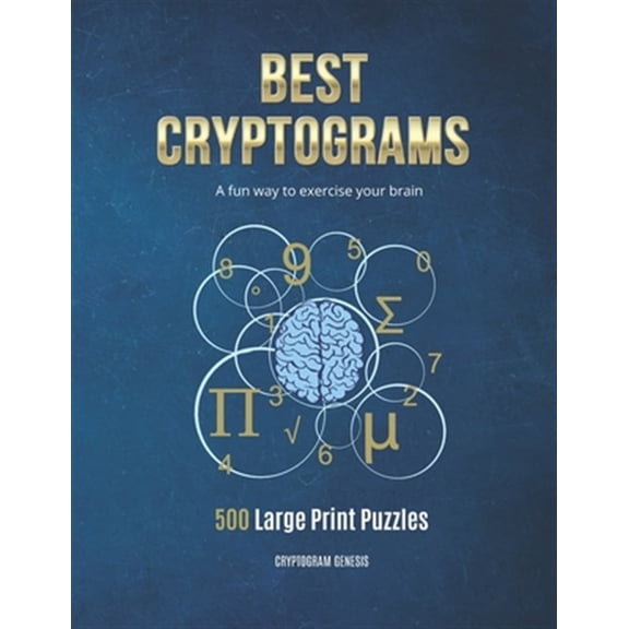Pre-Owned Best Cryptograms: Cryptograms Puzzle, Cryptoquote Puzzles, Cryptograms Books, Cryptograms Puzzle Books, (Paperback)