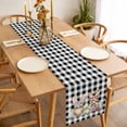 thumbnail image 6 of Easter Gnomes Cotton Linen Table Runner for Dining Kitchen, Eggs Rabbit Ears Spring Daisy Buffalo Plaid Wedding Outdoor Party Tablerunners, Dresser Scarf Coffee Tablecloth Runners 13x60 Inches, 6 of 9