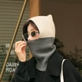 thumbnail image 3 of Winter Knitted Winter Hat Windproof Hooded Scarf Balaclava Beanie Hat for Women, 3 of 8