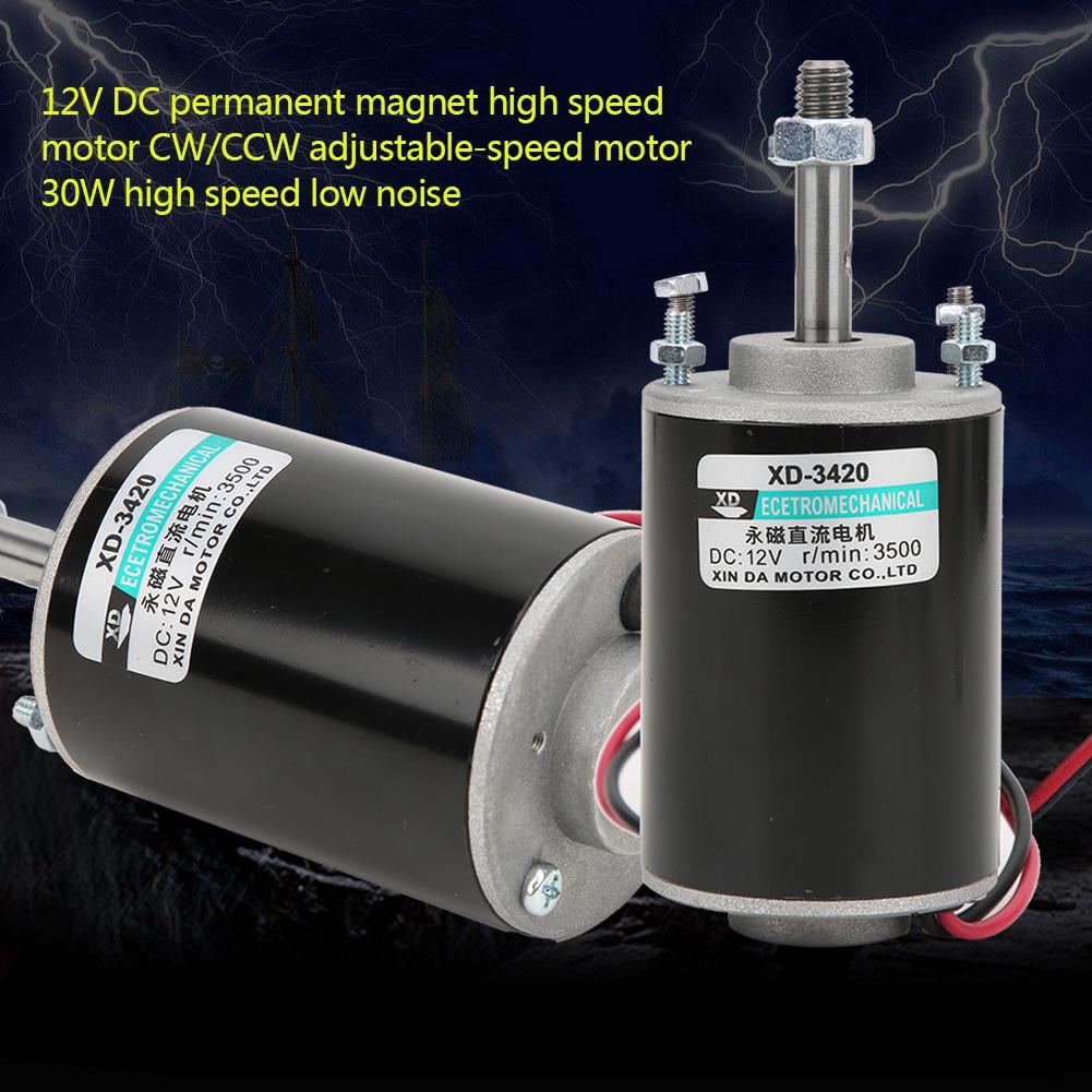 30W 12/24V Permanent Magnet DC Electric Motor High Speed CW/CCW DIY Generator 1 