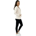 thumbnail image 3 of Women’s Lightweight Cotton Blend Zip Up Hoodie Jacket Oat XX-Large, 3 of 8