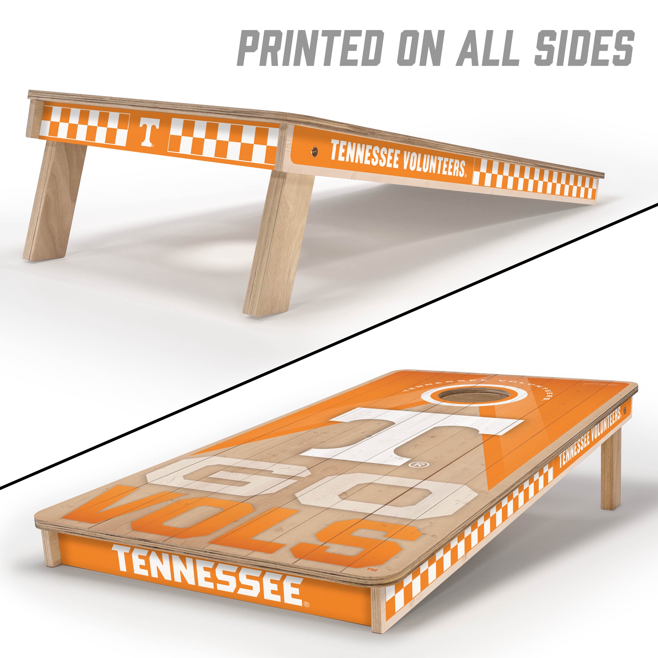 YouTheFan NCAA Tennessee Volunteers 2x4 Slogan Series Cornhole NO BAGS