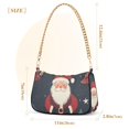 thumbnail image 3 of FORMRS Womens Shoulder Bag with Chain Strap Clutch Purse Cute Tote Handbag, Blue Christmas Santa, 3 of 7
