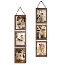 Brown 5x7 Picture Frame Collage Wall Hanging Photo Frames, Set of 2