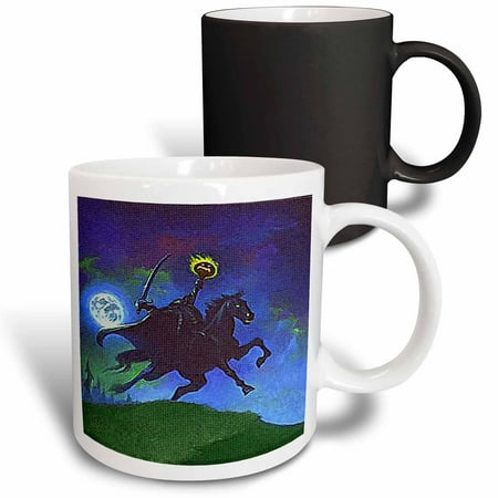 

3dRose Headless Horseman Cartoon (Textured) Magic Transforming Mug 11oz