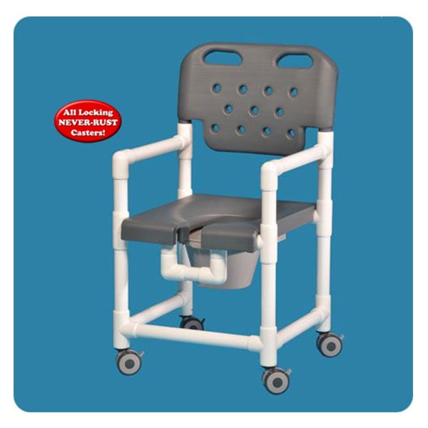 IPU 17" Elite Shower Commode Chair With Pail