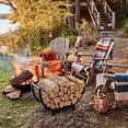 thumbnail image 5 of Firewood Rack Outdoor and Indoor Firewood Storage, 24 INCH Double Coated Fire Wood Organizer, Waterproof Rustproof Stable Log Holder and Fireplace Decor, Bronze, 5 of 7