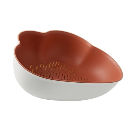 

Kitchen Colander & Bowl Sets Large Detachable Washing Strainer for Fruits Vegetable Cleaning Washing Mixing Red