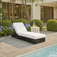 thumbnail image 2 of SAFAVIEH Gillian Outdoor Patio Sunlounger, White/Black, 2 of 15