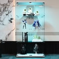 thumbnail image 6 of White glass display cabinet | Perfect for living, sleeping, or working areas | Add a touch of style to your space, 6 of 7
