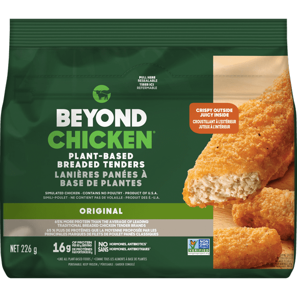 Beyond Meat Plant-Based Breaded Chicken Tenders, 226g, Beyond Meat Plant Based Chicken Tenders, 226g