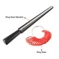 thumbnail image 4 of Unique Bargains Ring Sizer Mandrel Kit 4 Sizes Finger Measuring Stick Gauge Ruler Plastic Measurement Tool Black Red 1 Set, 4 of 4