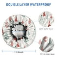 thumbnail image 3 of Shower Caps,Multicolor Christmas Tree Pattern Waterproof Shower Cap for Women 4 Pieces,Double Reusable Hair Cover for Shower PEVA Elastic Stretch Hem, 3 of 7
