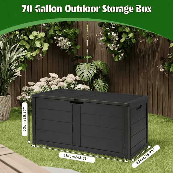 70 Gallon Lidded Household Storage Box