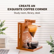 i Cafilas Portable Foldable Electric Pour Over Coffee Machine,Drip Electric Coffee Maker with Elegant Design for Car Truck Camping Hiking Outdoors Golfing, 10oz.Capacity,400W (Beige)