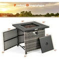 thumbnail image 5 of GLINTEX 29 Inch Propane Rattan Firepit Table with Lava Rocks and Protective Cover, Fire Pit Tab, Grayle, 5 of 7