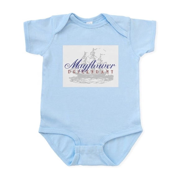 CafePress - Mayflower Descendant Infant Bodysuit - Baby Light Bodysuit, Size Newborn - 24 Months