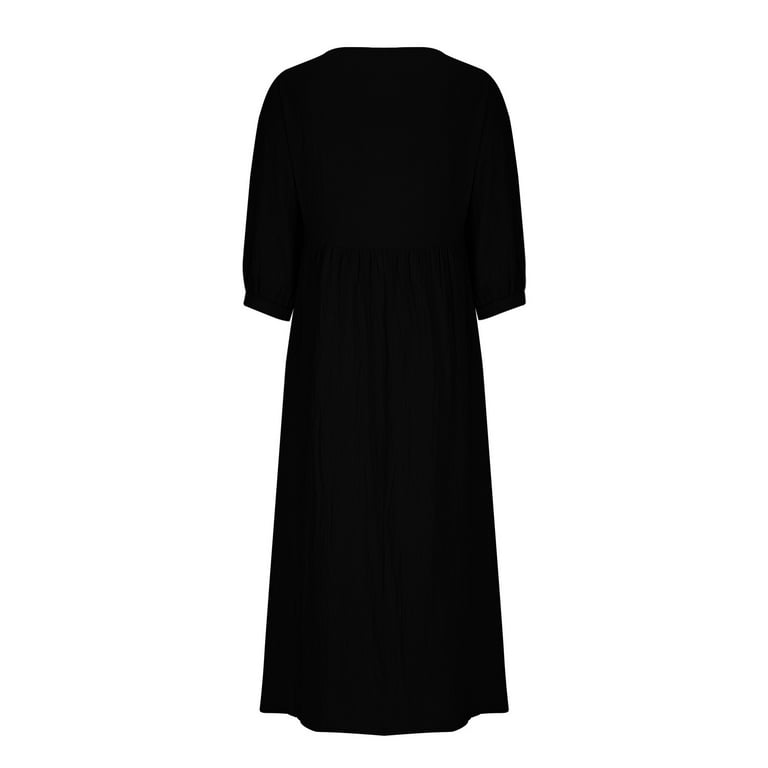 asdoklhq Velvet Dress for Women Fashion Summer Loose Long Sleeve Round Neck Solid Color Ankle-length Dress Black 2X - Walmart.com asdoklhq Velvet Dress for Women Fashion Summer Loose Long Sleeve Round Neck Solid Color Ankle-length Dress Black 2X - Walmart.com