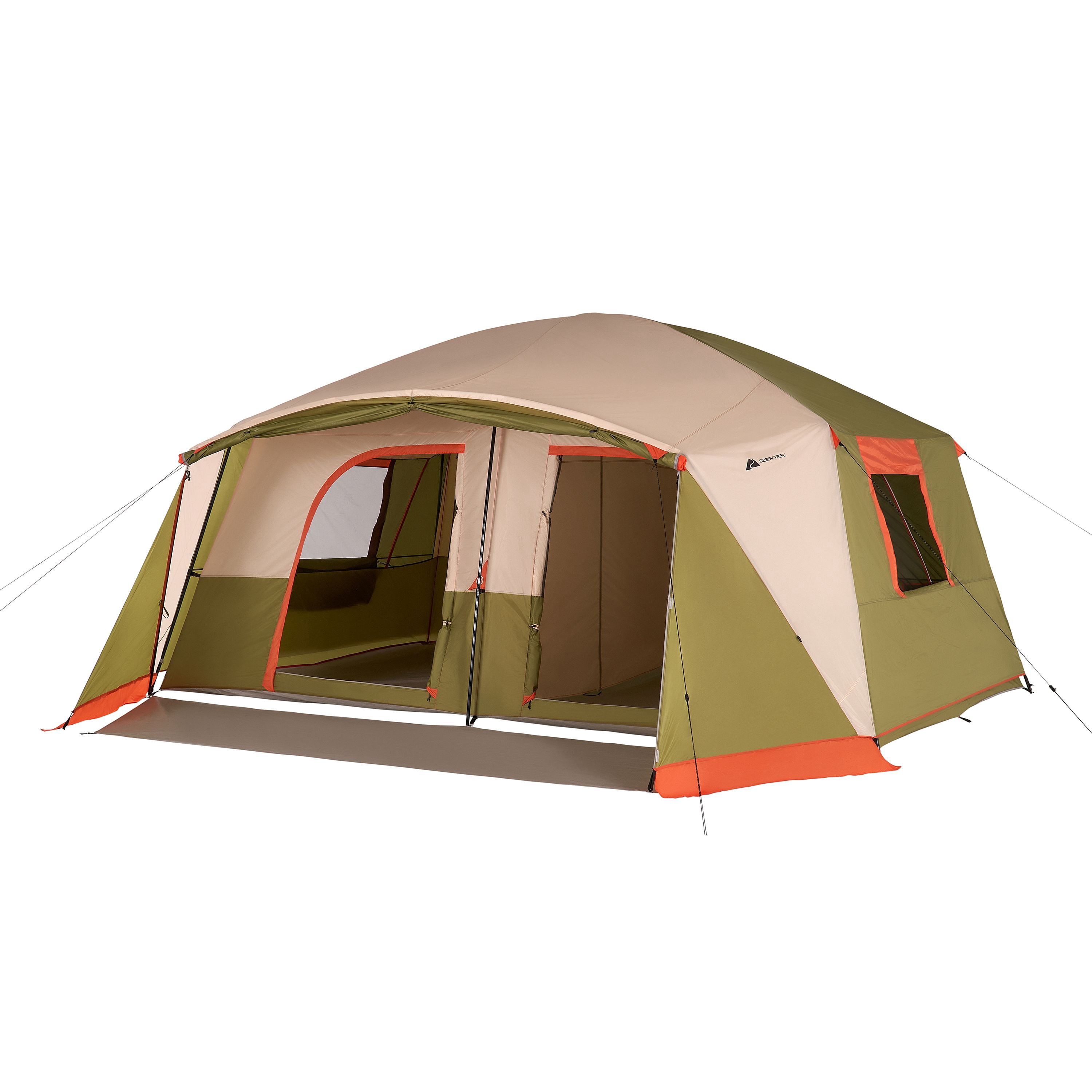 Ozark Trail 10 Person Cabin Tent with Lantern Loop and Removable Fly