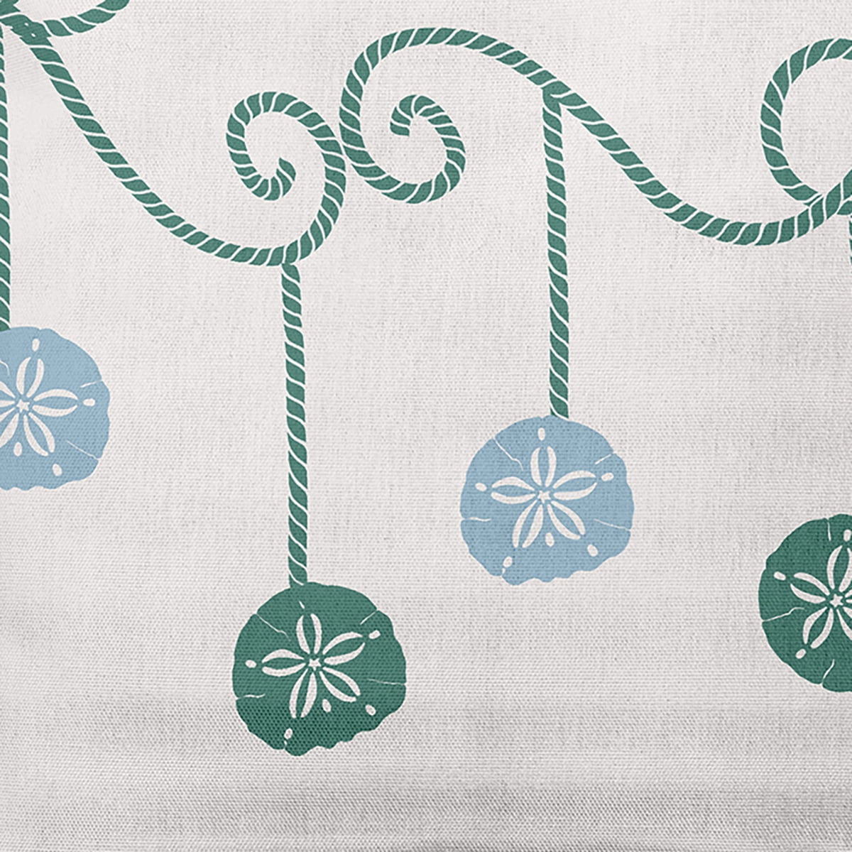 Simply Daisy Mint Colored Sanddollar Ornaments Christmas Soft Spun Polyester Indoor/Outdoor Throw Pillow, 14" x 20"