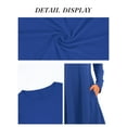 thumbnail image 6 of Fancyglim Dresses for Women Long Sleeve Casual Crewneck Mini Dress with Pockets Blue M, 6 of 8