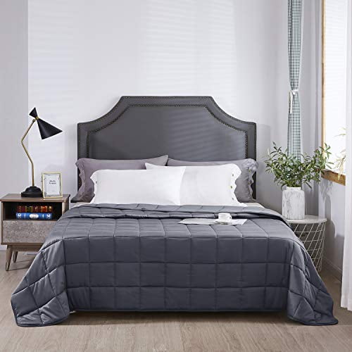 King Size Weighted Blanket by HomeSmart 15lbs 88"x104" Dark Grey