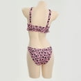 thumbnail image 3 of MEOWCOS Women's Bikini Sets Halter Top and Panty Bottom Unique Skull Leopard Print Two-Piece Swimsuit, XL, 3 of 5
