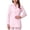 Pink, variant on Scrubs for Women,Lapel Collar Long Sleeve Button Front Fitted Medical Uniform Jacket Blue L
