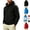Black, variant on Men's Windbreaker Hooded Raincoat Windproof Shell Jacket Outdoor Athletic Coat Activewear for Hiking Travel Running Golf with Zip Pockets, Red, L