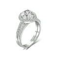 thumbnail image 3 of Diamonice 0.925 Sterling Silver 4.00 Carat White Cubic Zirconia Ring for Women | Cubic Zirconias for Everyday Womens Wear, 3 of 4
