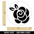 thumbnail image 2 of Rounded Rose Flower Self-Inking Rubber Stamp Ink Stamper - Brown Ink - Medium 1 Inch, 2 of 7