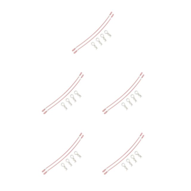 maskred Corde de Coque de Voiture Anti-Perdue avec une Dureté Élevée et une Résistance en Métal Clip R Pin Tige Pratique pour le Rouge 1: 8 5Set