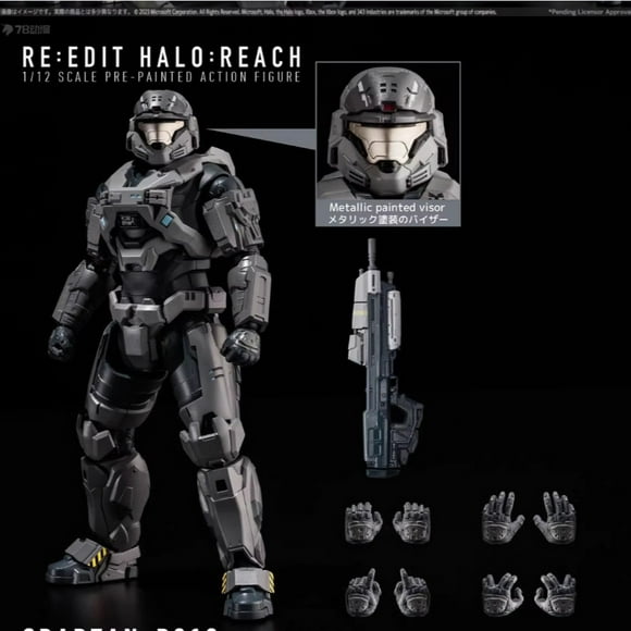 1/12 Halo Reach Spartan B312 Noble Squadron No. 6 Master Chief Action Figure