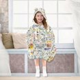thumbnail image 7 of FORMRS Wearable Blanket Hoodie with Sleeves for Kids Cozy Flannel Sweatshirt, Watercolor Wildflowers, 7 of 7