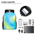 thumbnail image 6 of Single Side Full Backpack 16.1×11.8×4.5in Large Capacity Breathable Shoulder Belt Leisure Simple And Strong Bearing Capacity Lightseagreen Tie-Dye Background Vibrant Colors And Swirling (2), 6 of 8