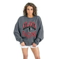 thumbnail image 3 of Women's Gameday Couture  Charcoal Atlanta Falcons Long Weekends Oversized Premium Fleece Pullover Sweatshirt, 3 of 3