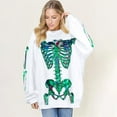 thumbnail image 4 of Halloween Skeleton Sweatshirts for Women 2025 Long Sleeve Crewneck Skeleton Graphic Sweatshirt Pullover Tops, 4 of 5