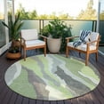 thumbnail image 6 of Addison Rugs Chantille Indoor/Outdoor Transitional Waves Mint Washable Round Rug, 8' x 8', 6 of 6