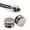 Silver, variant on 50pc Double Hole Metal Spring Stoppers, Round Drawstring Cord Locks Toggles for Clothing & Bags