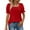 Red, variant on Olyvenn Womens Summer Tops Dressy Casual Puff Short Sleeve Shirts 2025 Fashion Square Neck Tshirts Loose Fit Blouses Black XL