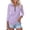 Light Purple, variant on Women's 3/4 Sleeve V Neck Zippered Solid Collar Shirt Sweatshirt High Low Shirt 3x Glitter Shirt Shirts with Lace for Women Women's Tunic Blouses Long Tops for Leggings Low Back plus Tunic Oversized
