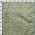 thumbnail image 4 of oneOone Polyester Spandex Sea Green Fabric Abstract Floral Quilting Supplies Print Sewing Fabric By The Yard 56 Inch Wide, 4 of 4