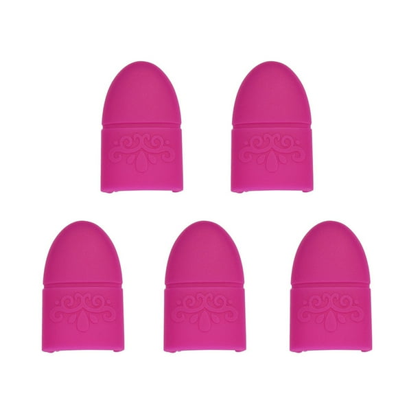 Soidarity Almohadillas quitaesmalte de uñas Gel de sílice Accesorios para uñas Cubiertas de eliminación Ayudas para vestirse con gancho de botón