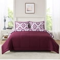 thumbnail image 6 of Mainstays All in One Reversible Comforter and Sheet set- 7 Piece, Queen, Purple Geo, 6 of 15