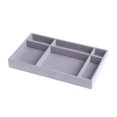 thumbnail image 2 of kurtrusly Stackable Jewelry Tray Multipurpose Portable Velvet for Rings Earring Bangle 6 Grids Style A 1Set, 2 of 6