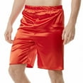 thumbnail image 4 of XFLWAM Mens Satin Shorts Sleepwear Satin Pajama Bottom Underwear Silk Shorts Elastic Waist Lounge Sleep Short Pants Red M, 4 of 5