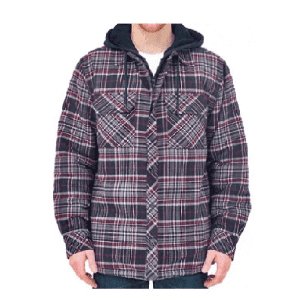 Long Sleeve Hooded Shirt Jacket 