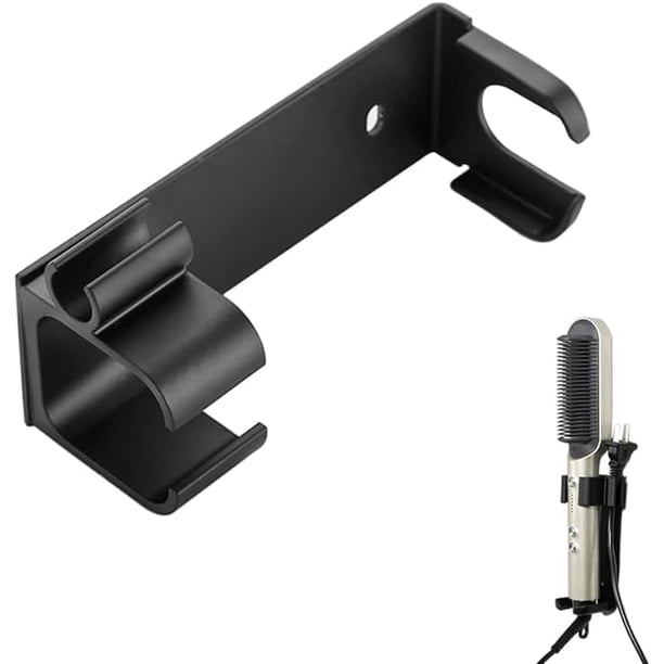 Paquete de 2 soportes para secador de pelo, soporte para palillos de pelo, soporte para alisador de pelo, soporte para acabado, soporte para secador de pelo, soporte adhesivo para rizador de pared (n