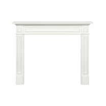Pearl Mantels Mike Furniture For Your Fireplace, Premium White MDF Mantel Surround, Crisp White Paint, Interior Opening 48"W x 42"H