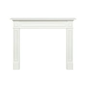 Pearl Mantels Mike Furniture For Your Fireplace, Premium White MDF Mantel Surround, Crisp White Paint, Interior Opening 48"W x 42"H